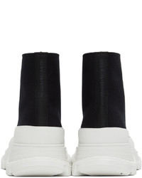 Alexander McQueen Black White High Tread Slick Sneakers