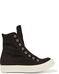 Rick Owens Canvas High Top Sneakers