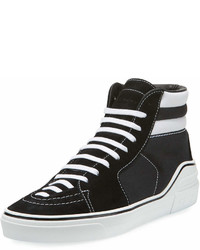 Givenchy George Canvas High Top Sneakers Blackwhite