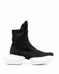 Rick Owens DRKSHDW High Top Laced Trainer Boots