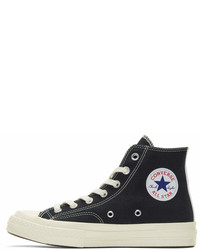 Comme des Garcons Play Black Converse Edition Chuck Taylor All Star 70 High Top Sneakers