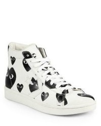 Comme des Garcons Play Canvas High Top Sneakers