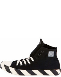 Off-White Striped Sole High Top Sneaker