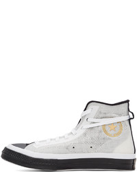 Converse White Black Mesh Chuck 70 Sneakers