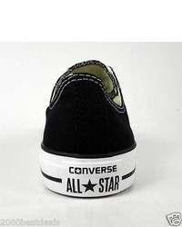 Converse All Star Ox Low Top Canvas Size Sneakers Black White Chucks M9166