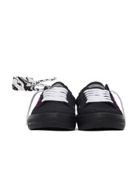 Off-White Black And Purple Low Vulcanized Sneakers