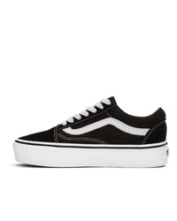 Vans Black And White Old Skool Platform Sneakers