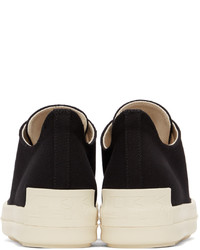 Rick Owens DRKSHDW Black License Plate Low Sneakers