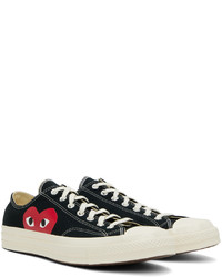 Comme Des Garcons Play Black White Converse Edition Play Chuck 70 Low Top Sneakers