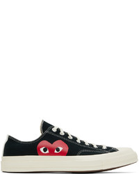 Comme Des Garcons Play Black White Converse Edition Play Chuck 70 Low Top Sneakers