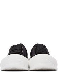 Alexander McQueen Black White Deck Plimsoll Sneakers