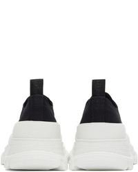 Alexander McQueen Black White Low Tread Slick Sneakers