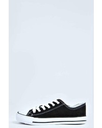 Boohoo Cady Canvas Lace Up Trainers