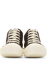 Rick Owens Drkshdw Black White Canvas Sneakers