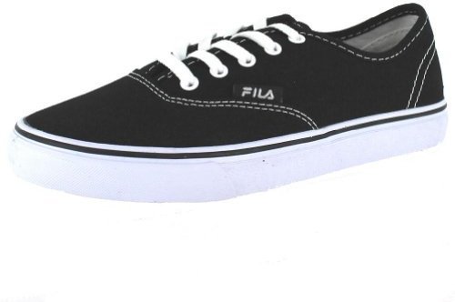 fila black canvas shoes