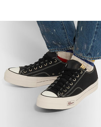 VISVIM Skagway Leather Trimmed Canvas Sneakers