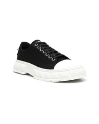 Viron Virn 1968 Black Canvas Low Top Trainers
