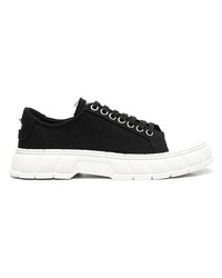 Viron Virn 1968 Black Canvas Low Top Trainers