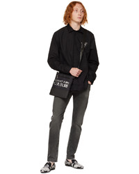 VERSACE JEANS COUTURE Black Couture Messenger Bag