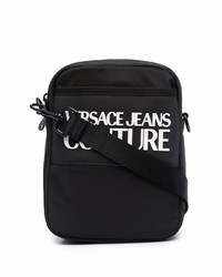 VERSACE JEANS COUTURE Debossed Logo Zipped Messenger Bag