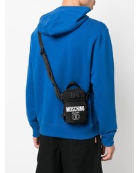 Moschino Logo Print Zip Up Shoulder Bag