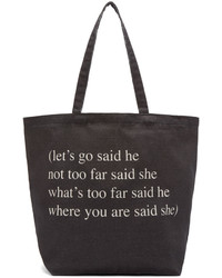 Black and White Canvas Tote Bag