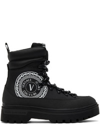 VERSACE JEANS COUTURE Black Syrius V Emblem Boots
