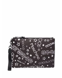 Moschino Hollywood Print Zip Up Clutch
