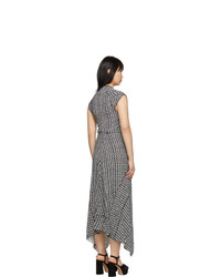 Proenza Schouler Black And White Checkered Tie Dress