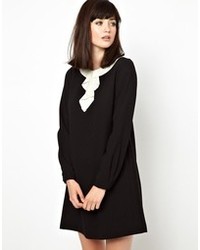 Boutique By Jaeger Boutique By Jger Shift Dress With Contrast Frill Neck Detail