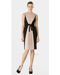 JS Collections Js Collection Color Blocked Ruched Waist Tie Day Dress