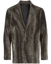 Homme Plissé Issey Miyake Checked Single Breasted Blazer