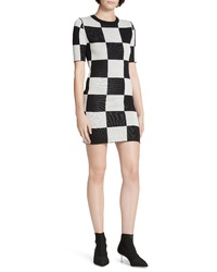 Staud Omars Checkerboard Knit Dress