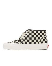 Vans Black And White Check Og Chukka Lx High Top Sneakers