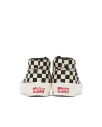 Vans Black And White Check Og Chukka Lx High Top Sneakers