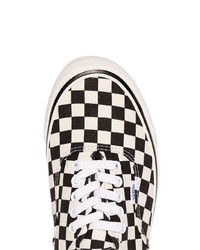Vans Black And White Ua Classic Lace Up Dx Check Cotton Sneakers