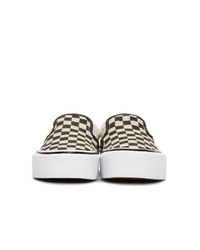 Vans Black And White Checkerboard Classic Slip On Sneakers