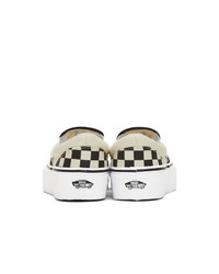 Vans Black And White Checkerboard Classic Slip On Sneakers