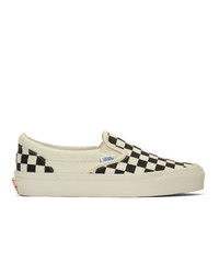 Vans Black Og Checkerboard Classic Slip On Sneakers