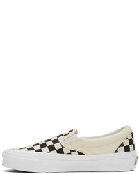 Vans Black White Og Classic Slip On Sneakers
