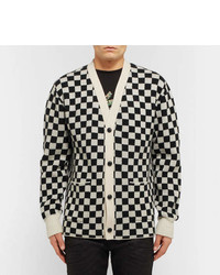 Amiri Checked Cashmere And Virgin Wool Blend Cardigan
