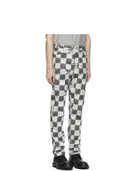 Palomo Spain Black And White Check Trousers