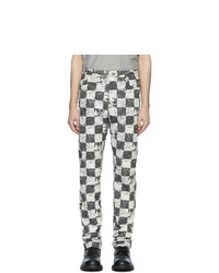 Palomo Spain Black And White Check Trousers