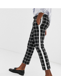 mens black and white checkered trousers