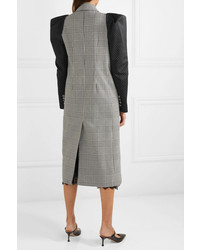 Erdem Albert Double Breasted Polka Dot And Prince Of Wales Checked Cotton Blend Coat