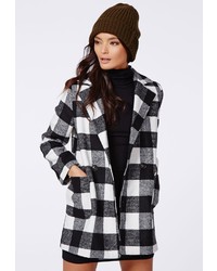 Missguided Lily Lumberjack Coat Black Check