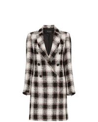 Etro Woven Check Double Breasted Coat