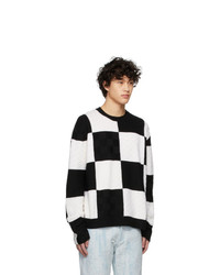Ambush Black And White Checkered Knit Sweater