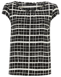 Dorothy Perkins Black And White Checked Tee