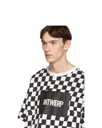 Vier White And Black Checkerboard Box Logo T Shirt
